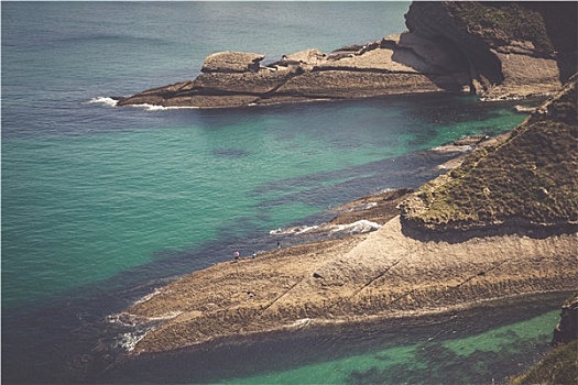 全景,海岸,桑坦德,远景,灯塔,坎塔布里亚