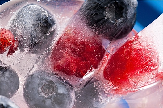 树莓,黑莓,冰冻,冰,棍