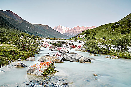 石头,河,四川,中国