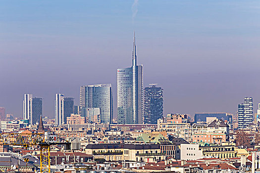 塔,摩天大楼,地区,屋顶,米兰大教堂,米兰,伦巴第,意大利