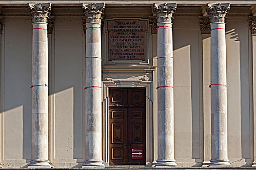 正门入口,卡尔教堂,教堂,维也纳,奥地利