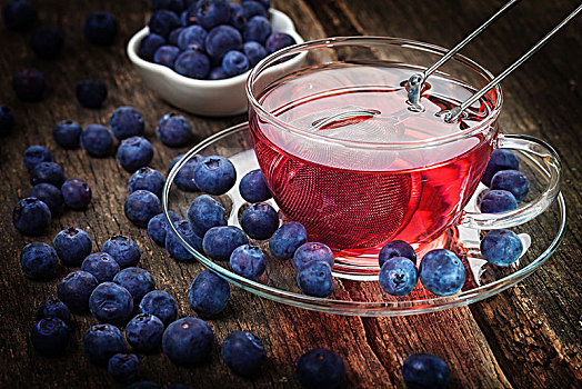 蓝莓,茶,潘趣洒饮料