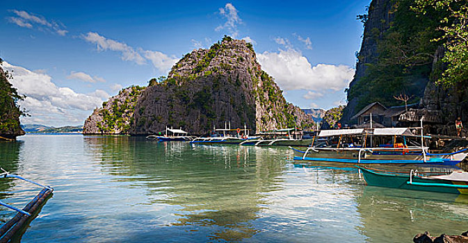 菲律宾,风景,悬崖,漂亮,天堂湾,热带,泻湖