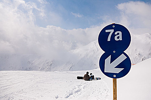 滑雪,滑雪道,高山,山