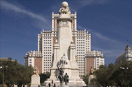 纪念,西班牙广场,展示,堂吉诃德,马德里,西班牙