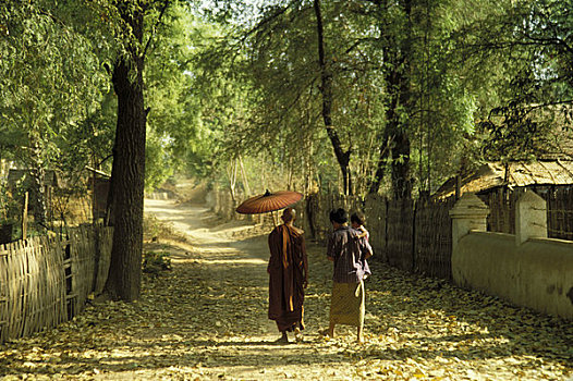 缅甸,异教,乡村,村民
