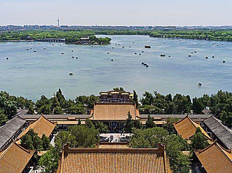 昆明湖,颐和园,北京,中国