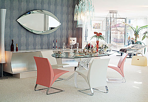 房间,现代,设计,优雅,桌子,布置