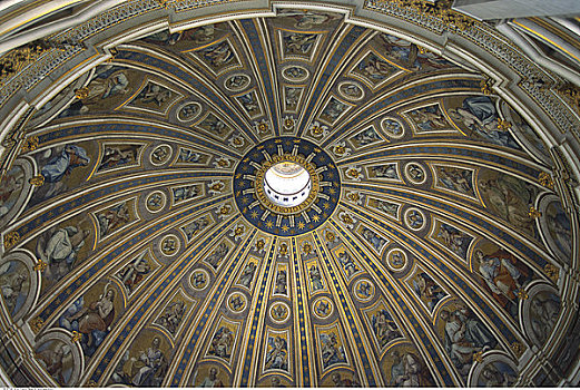 仰视,圆顶,圣彼得大教堂,梵蒂冈城