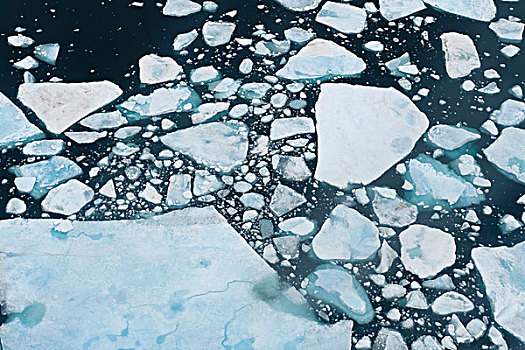 航拍,浮冰,靠近,东方,格陵兰