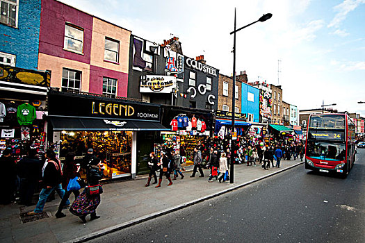 商店,卡姆登,闹市街,局部,著名,市场,北伦敦,伦敦,英国