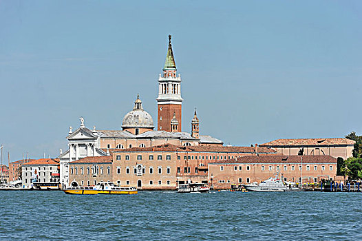 大运河,圣乔治奥,马焦雷湖,钟楼,威尼斯,威尼托,意大利,欧洲