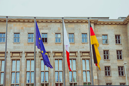 旗帜,正门入口,金融,德国