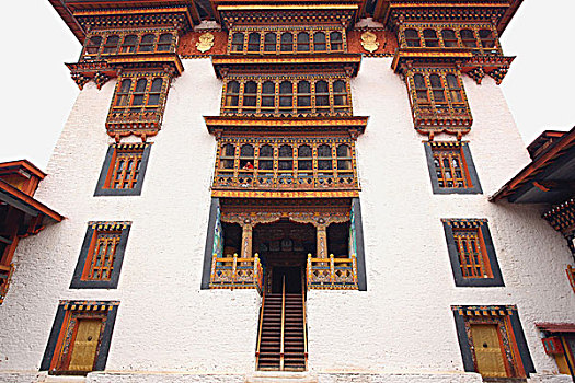 宗派寺院,风格,建筑,普那卡,不丹
