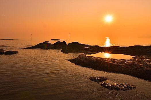 海景,日出,唯美