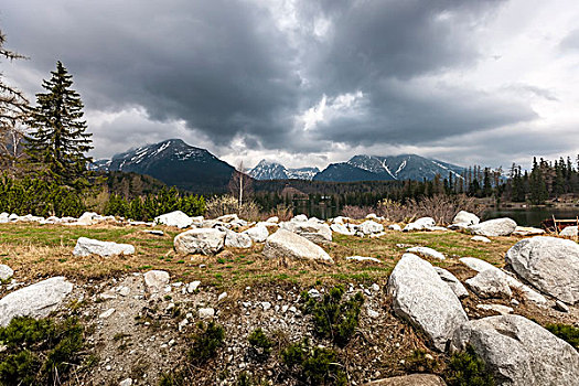 漂亮,风景,斯洛伐克,山