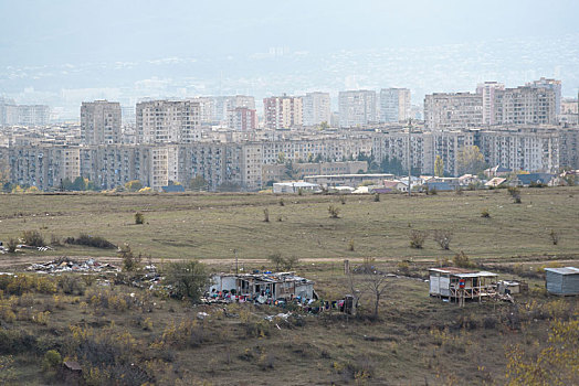 住宅区,第比利斯,格鲁吉亚,公路旅游,乔治亚,十月