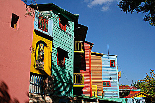 彩色,房子,艺术,布宜诺斯艾利斯,阿根廷