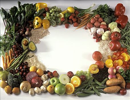 圆,水果,蔬菜,谷物