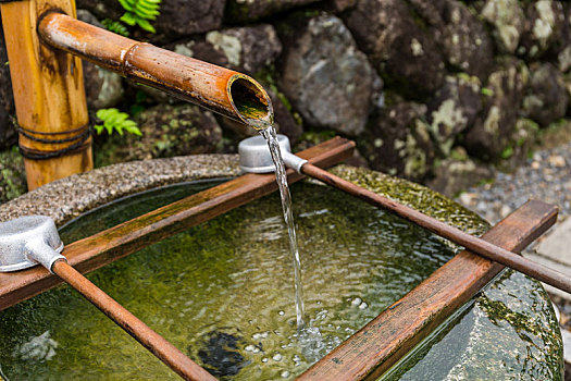 洗,水池,日本寺庙