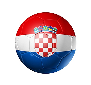 足球,球,克罗地亚,旗帜