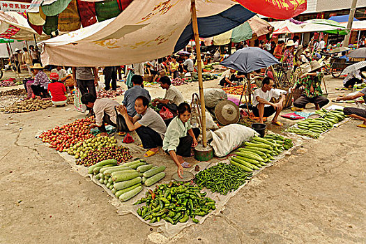 乡村,市场,阳朔,中国