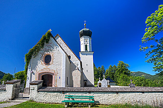 教堂,圣徒,尼古拉斯,区域,巴伐利亚,上巴伐利亚,德国