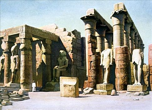 拉美西斯二世,路克索神庙,埃及,20世纪,艺术家,未知