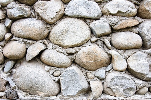 特写,圆,石头,水泥,墙壁