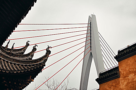 重庆,桥,老,房子