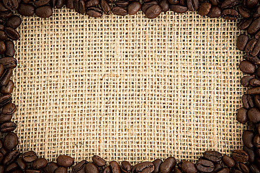 咖啡豆,粗麻袋