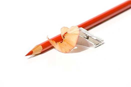 红色,蜡笔画,铅笔刀
