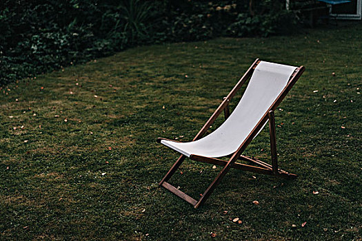 帆布椅子,草坪