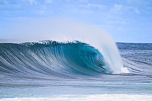 碎波,威美亚湾,夏威夷