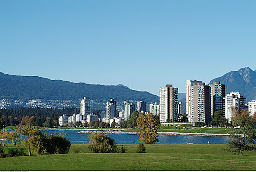 城市,山峦,温哥华,不列颠哥伦比亚省,加拿大