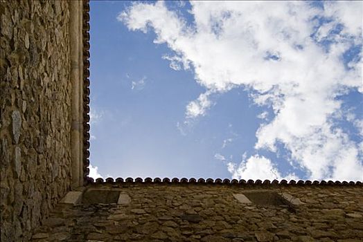 天空,框架,两个,墙壁,西班牙,欧洲