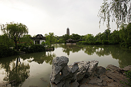 扬州瘦西湖,波光亭