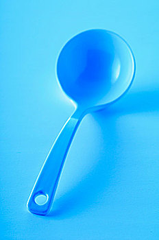 蓝色,塑料制品,长柄勺