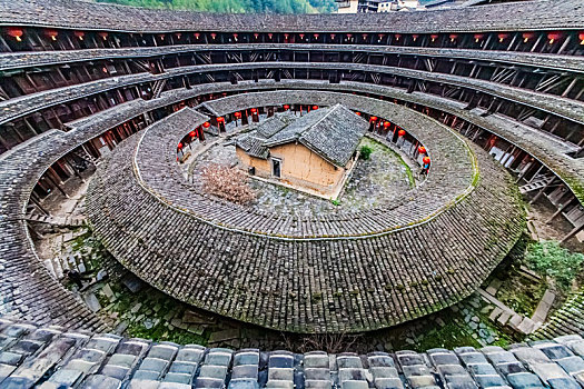 福建省,龙岩市,永定区,楼群,建筑,景观