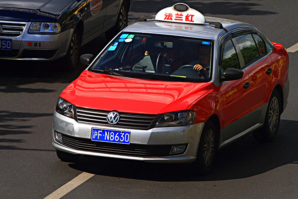 上海法兰红出租车图片图片