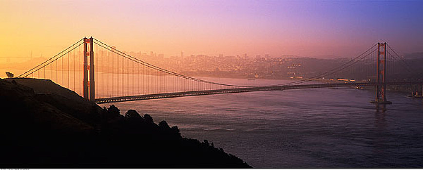 金门大桥,黄昏,旧金山,加利福尼亚