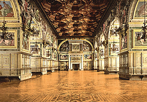 画廊,亨利二世,宫殿,枫丹白露,法国,建筑,历史