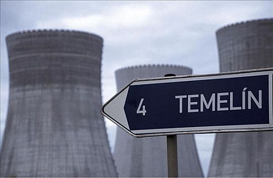 冷却塔,核电站,电力,发电,产业,能量供应,捷克共和国,欧洲,能量,欧盟新成员