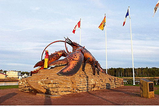 巨大,龙虾,纪念建筑,新布兰斯维克,加拿大