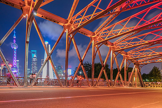 上海,外白渡桥,夜景