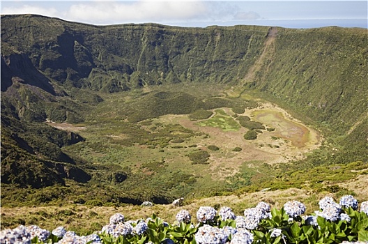 室内,火山,法亚尔,亚速尔群岛