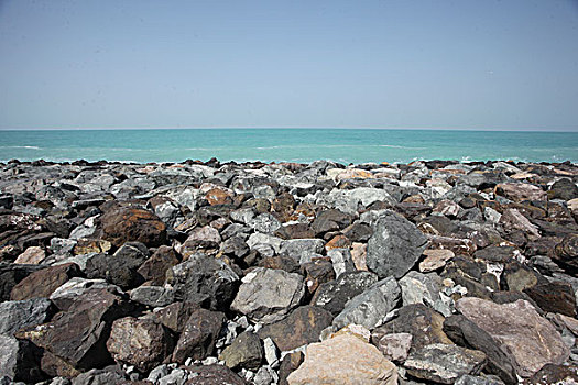 迪拜人工棕榈岛石头海岸