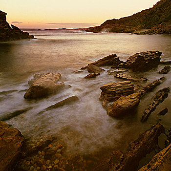 日出,上方,印度洋,齐齐卡马国家公园,东开普省,南非