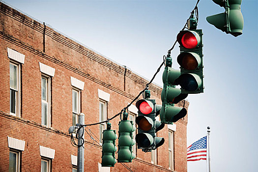 红绿灯,乡村,城镇