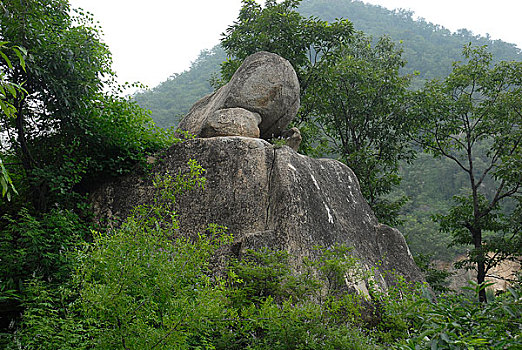 天津盘山-蛤蟆石